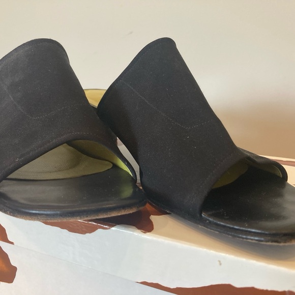 Donald J Pliner Hoppe Black silk elastic / nappa size 7.5 M - Picture 3 of 9